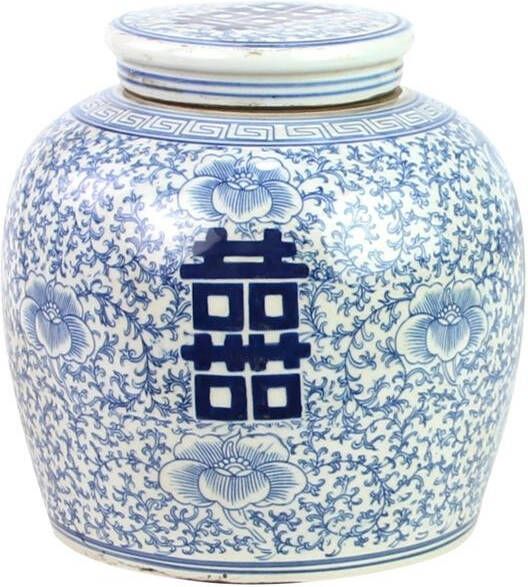 Fine Asianliving Chinese Gemberpot Blauw Double