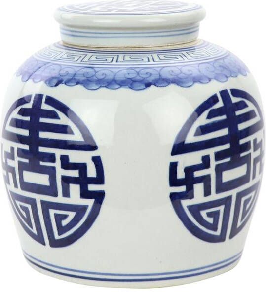 Fine Asianliving Chinese Gemberpot Blauw