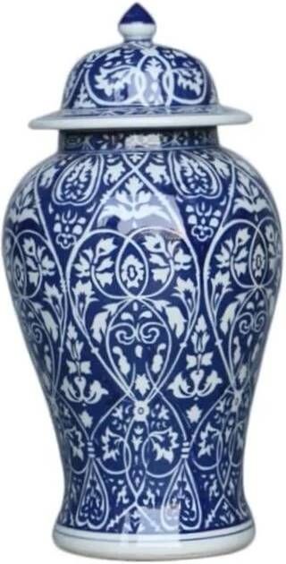 Fine Asianliving Chinese Gemberpot Blauw Porselein