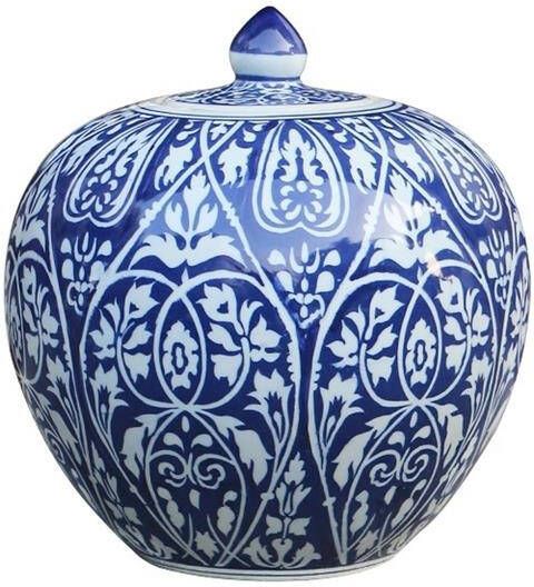 Fine Asianliving Chinese Gemberpot Blauw Porselein
