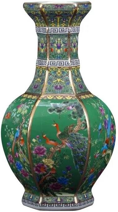 Fine Asianliving Chinese Vaas Porselein Bloemen