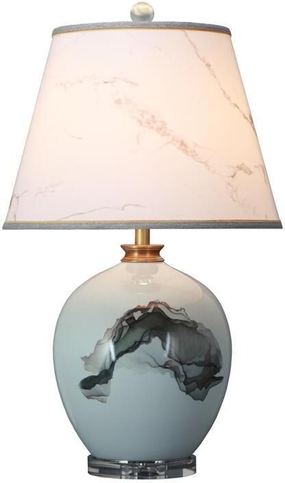 Fine Asianliving Chinese Tafellamp met Kap Keramiek