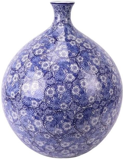 Fine Asianliving Chinese Vaas Porselein Blauw