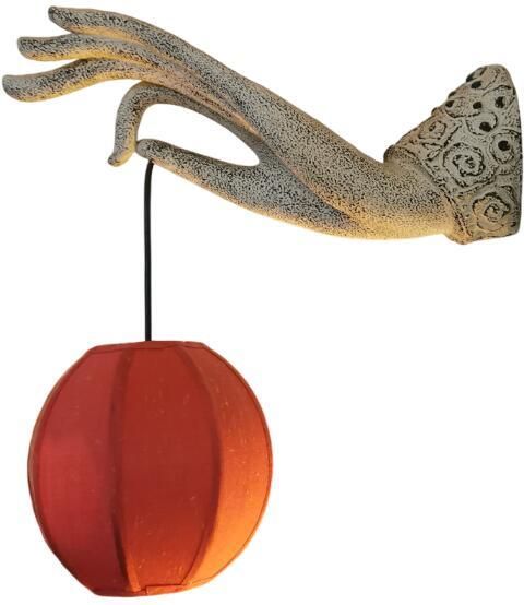 Fine Asianliving Chinese Wandlamp Buddha Hand