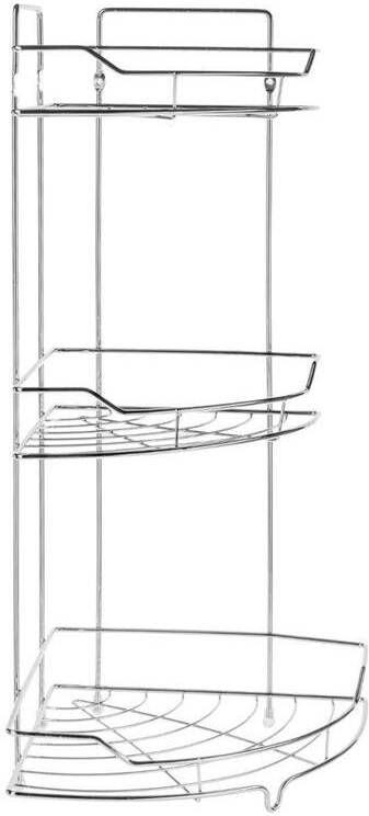 Five 5 Doucherekje hoek metaal 3-laags 26 x 25 x 56 cm