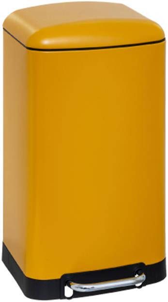 Five 5 Prullenbak|pedaalemmer geel metaal 30 liter 34 x 61 cm