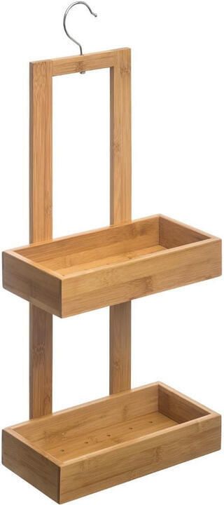 Five 5 Doucherekje 2 lagen bamboe met haak 26 x 14 x 60 cm
