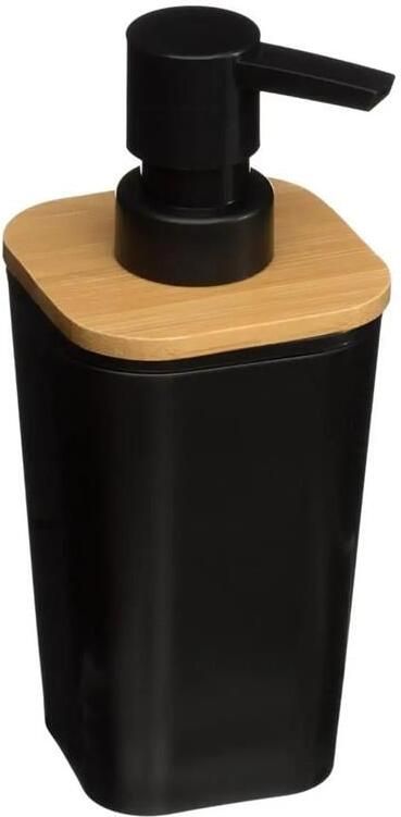 Five 5 Zeeppompje van kunststeen zwart 300 ml zeepdispenser