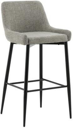 Fjôrd Barkruk Beige|Zwart Linnen Plaza Set van 2