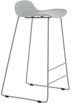 Fjôrd Barkruk Grijs Plastic Wave Set van 2