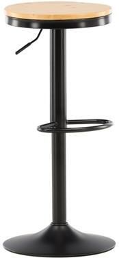 Fjôrd Barkruk Zwart Eikenlook MDF Conway Set van 2