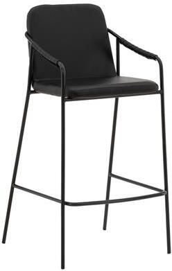 Fjôrd Barkruk Zwart PU Leer Tvist Set van 2