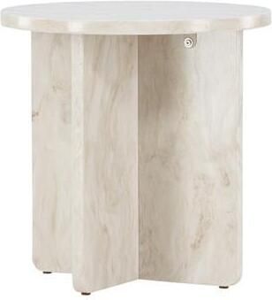 Fjôrd Bijzettafel Beige Ø50cm MDF Ålesund