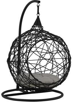 Fjôrd Huisdieren Hangstoel Zwart|Grijs Wicker Lexi
