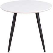 Fjôrd Kindertafel Wit|Zwart 60cm MDF Plaza