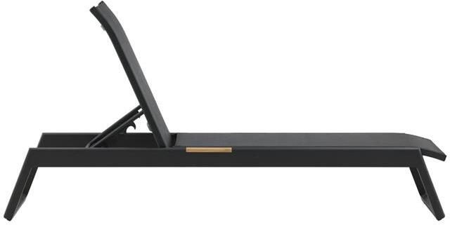 Fjôrd Lounge Ligbed Zwart|Teak Mexico