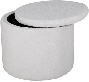 Fjord Fjôrd Poef Met Opbergruimte Dunken Wit Teddy - Foto 2
