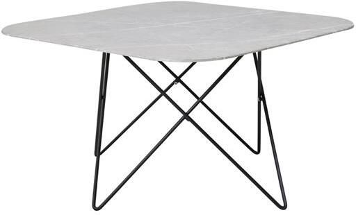 Fjôrd Salontafel Grijs Marmerlook 80cm Glas Tristar
