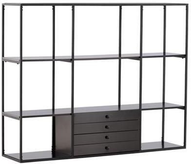 Fjôrd Vakkenkast Zwart Metaal Amaraillo