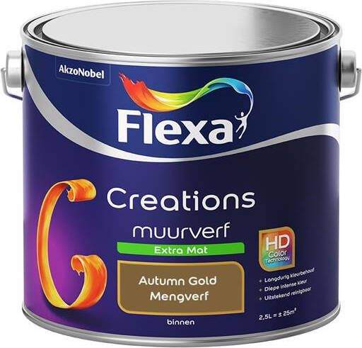 Flexa Creations Muurverf Extra Mat Autumn Gold 2 5 liter