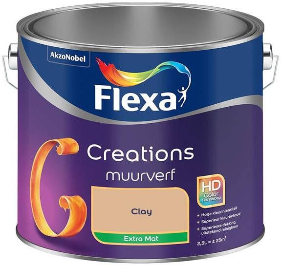 Flexa -CREATIONS MUURVERF EXTRA MAT-BINTI CLAY-2 5L