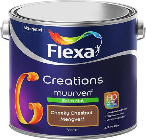 Flexa Creations Muurverf Extra Mat Cheeky Chestnut 2 5 liter