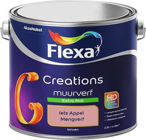 Flexa Creations Muurverf Extra Mat Iets Appel 2 5 liter