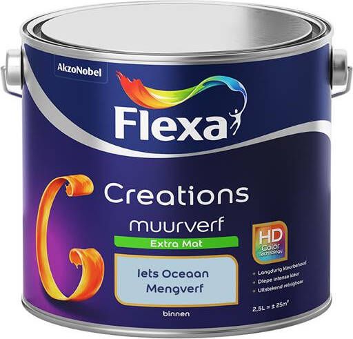 Flexa Creations Muurverf Extra Mat Iets Oceaan 2 5 liter