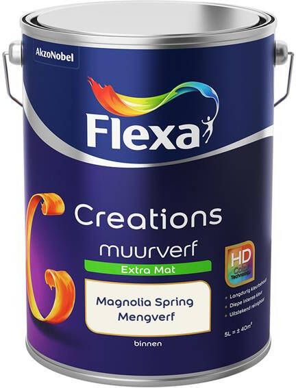 Flexa Creations Muurverf Extra Mat Magnolia Spring 5 liter