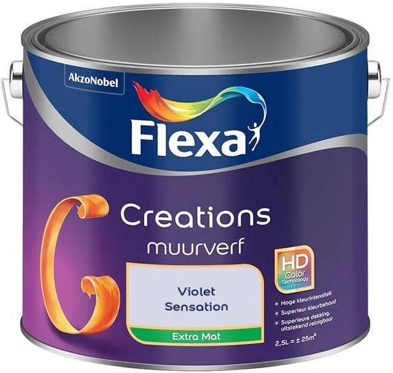 Flexa Creations Muurverf Extra Mat Violet Sensation 2.5L