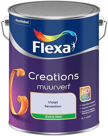 Flexa Creations Muurverf Extra Mat Violet Sensation 5L