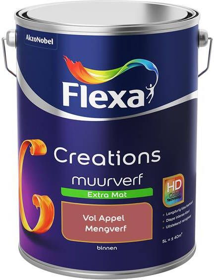 Flexa Creations Muurverf Extra Mat Vol Appel 5 liter