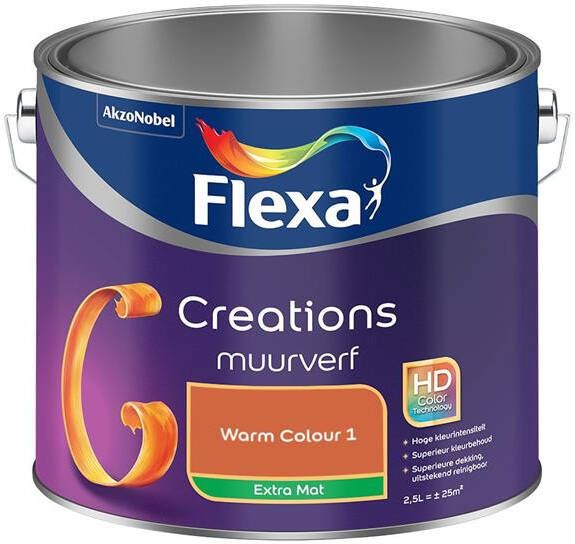 Flexa Creations Muurverf Extra Mat Warm Colour 1 2.5L