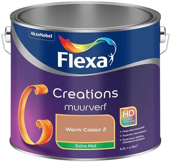Flexa Creations Muurverf Extra Mat Warm Colour 2.5L