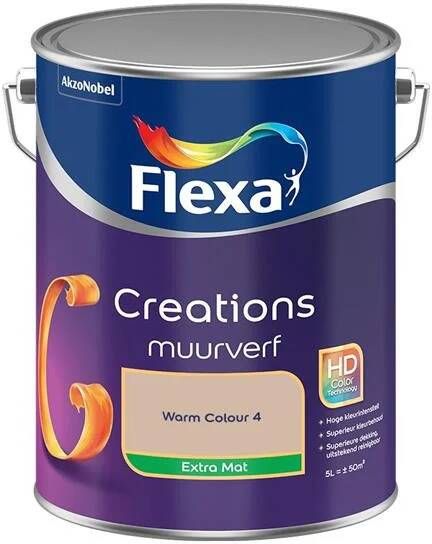 Flexa Creations Muurverf Extra Mat Warm Colour 4 5L