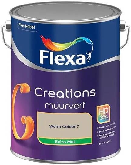 Flexa Creations Muurverf Extra Mat Warm Colour 7 5L