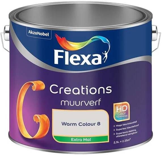 Flexa Creations Muurverf Extra Mat Warm Colour 8 2.5L