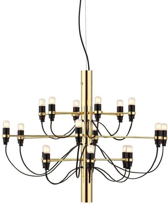 Flos 2097|18 by Gino Sarfatti kroonluchter Ø69 opaal messing