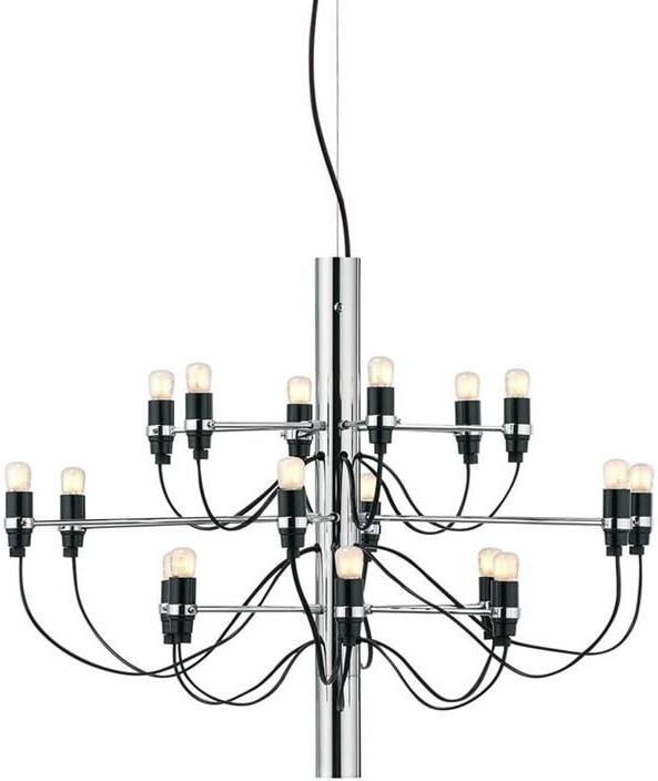 Flos 2097|18 by Gino Sarfatti kroonluchter Ø69 transparant chroom