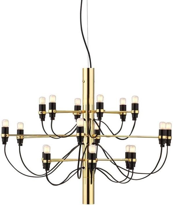 Flos 2097|18 by Gino Sarfatti kroonluchter Ø69 transparant messing