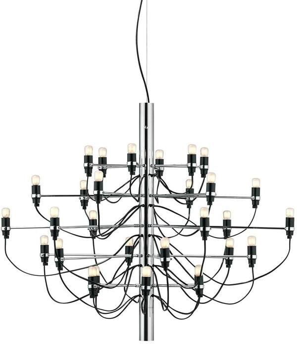 Flos 2097|30 by Gino Sarfatti kroonluchter Ø88 opaal chroom