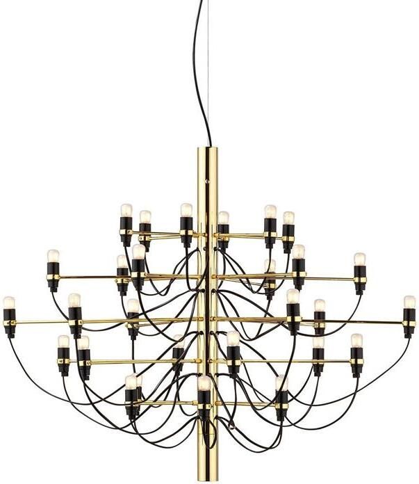 Flos 2097|30 by Gino Sarfatti kroonluchter Ø88 transparant messing