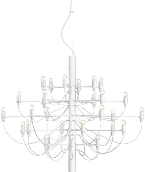 Flos 2097|30 by Gino Sarfatti kroonluchter transparant wit