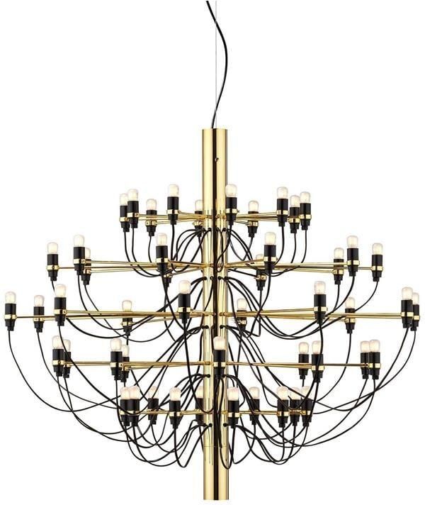 Flos 2097|50 by Gino Sarfatti kroonluchter Ø100 transparant messing