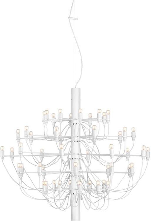Flos 2097|50 by Gino Sarfatti kroonluchter transparant wit