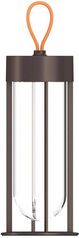 Flos InVitro Unplugged tafellamp LED oplaadbaar donkerbruin