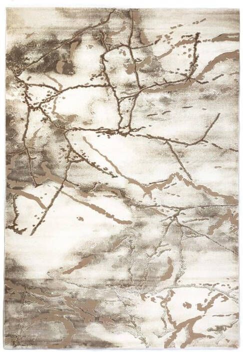 Flycarpets Modern Vloerkleed Alba Marmer Design Laagpolig Tapijt Beige 200x290 cm - Foto 2