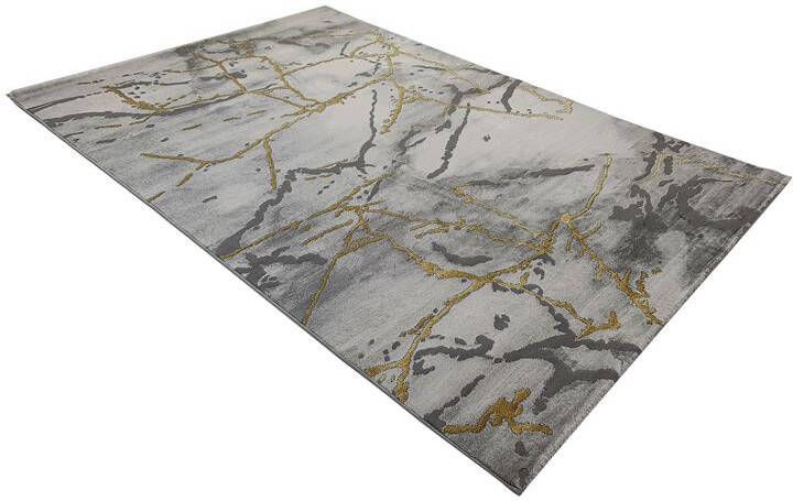 Flycarpets Alba Vloerkleed 80x150cm Grijs Goud Marmer Design - Foto 2