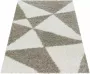 Flycarpets Azure Vloerkleed Beige Crème Geo Motief Hoogpolig 160x230 cm - Thumbnail 1