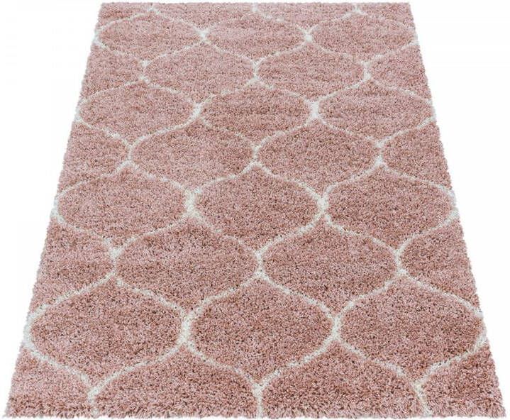 FlyCarpets Azure Hoogpolig Roze Vloerkleed 140x200 cm